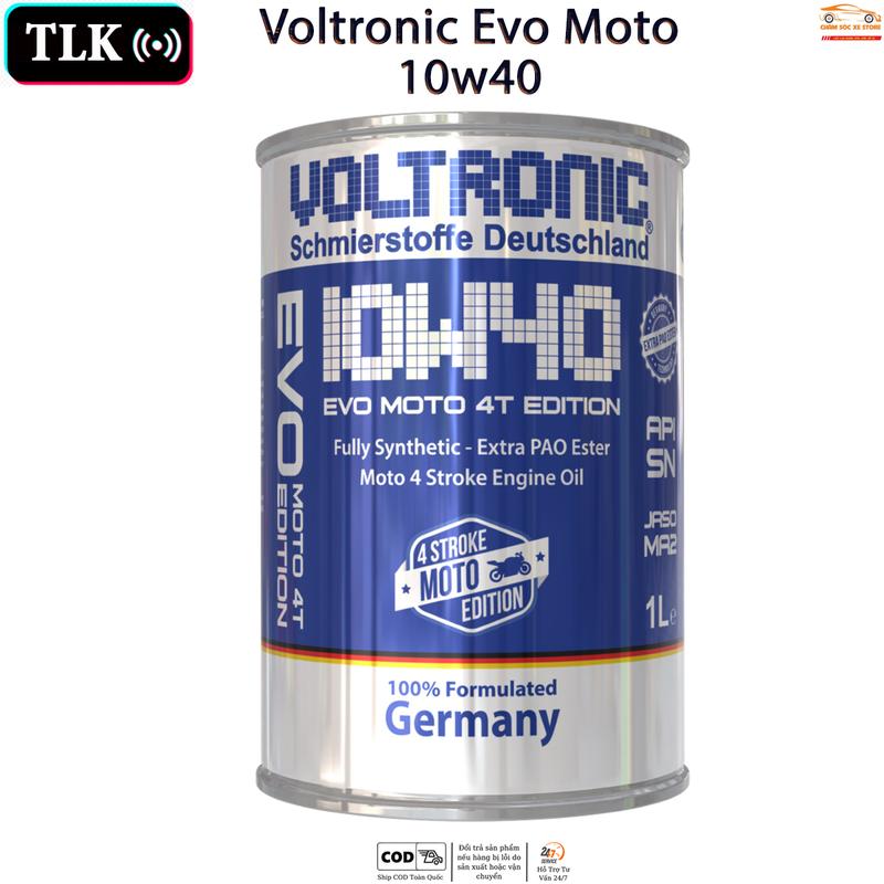 Độc Quyền TLK Dầu Nhớt Xe Máy Voltronic Evo Moto 10w40 - Không Kèm Quà