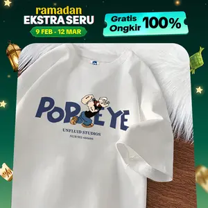 Kaos Oversize Lengan Pendek | Kartun Popeye | Unisex Kaos | Bahan Cotton (C0104)
