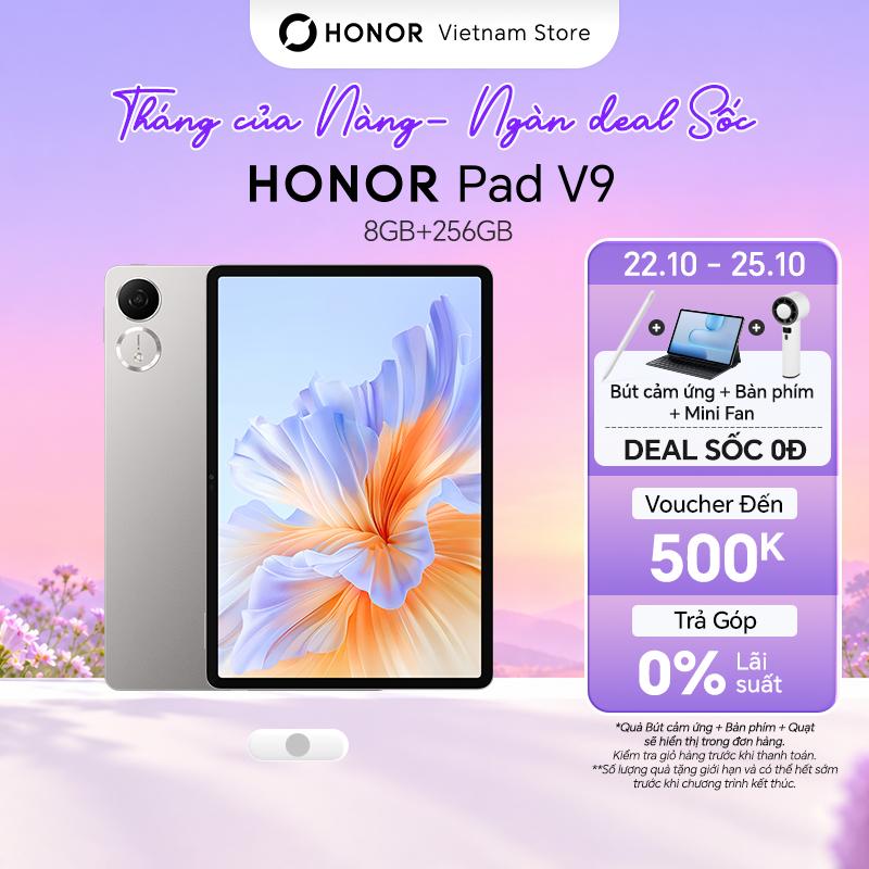 Máy Tính Bảng HONOR Pad V9, Màn Hình 2.8K 144Hz, Chip Dimensity 8350, 8 Loa, Pin 10100mAh, Bảo Hành 18 Tháng