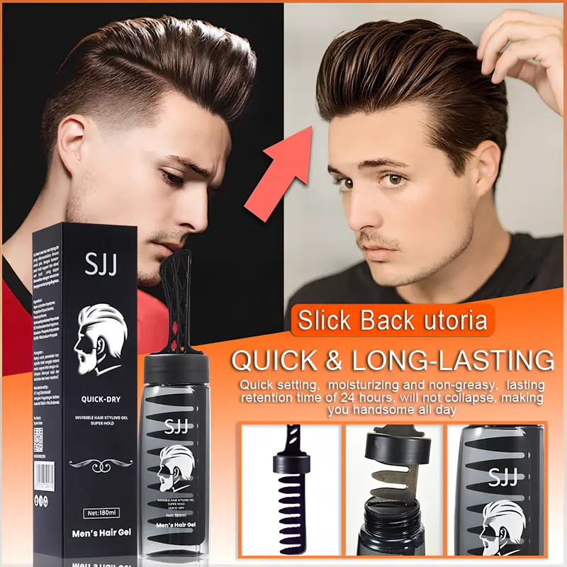 Hair Styling gel hair spray Gel Rambut Sisir minyak rambut pria 180ml Penata Tahan Lama Tidak Lengket Kering Berminyak Ketombe Perawatan Pomade Mousse volumizing  hair hair  wax 0