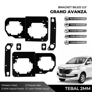 Bracket Breket BILED Projie Grand Avanza / Xenia 2015-2018 Double BILED 2.5 inch CNC Tebal 2mm Premium