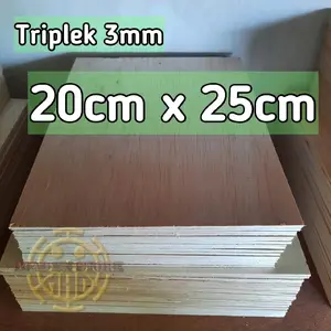(3pcs) triplek 20cm x 25cm tebal 3mm - triplek murah