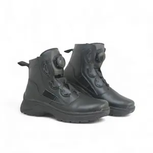 Sepatu PDH PDL Tali Putar Paspampres Dishub Sat Lantas Terbaru Model Midtrack 6 inch Shoes Boots Pria Kerja Hitam dop Canvas pendek