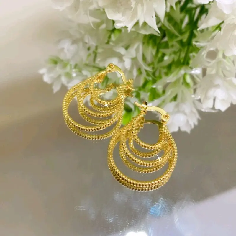 SUMBAR PERHIASAN Anting model layer Terbaru wanita cantik awet harian 0