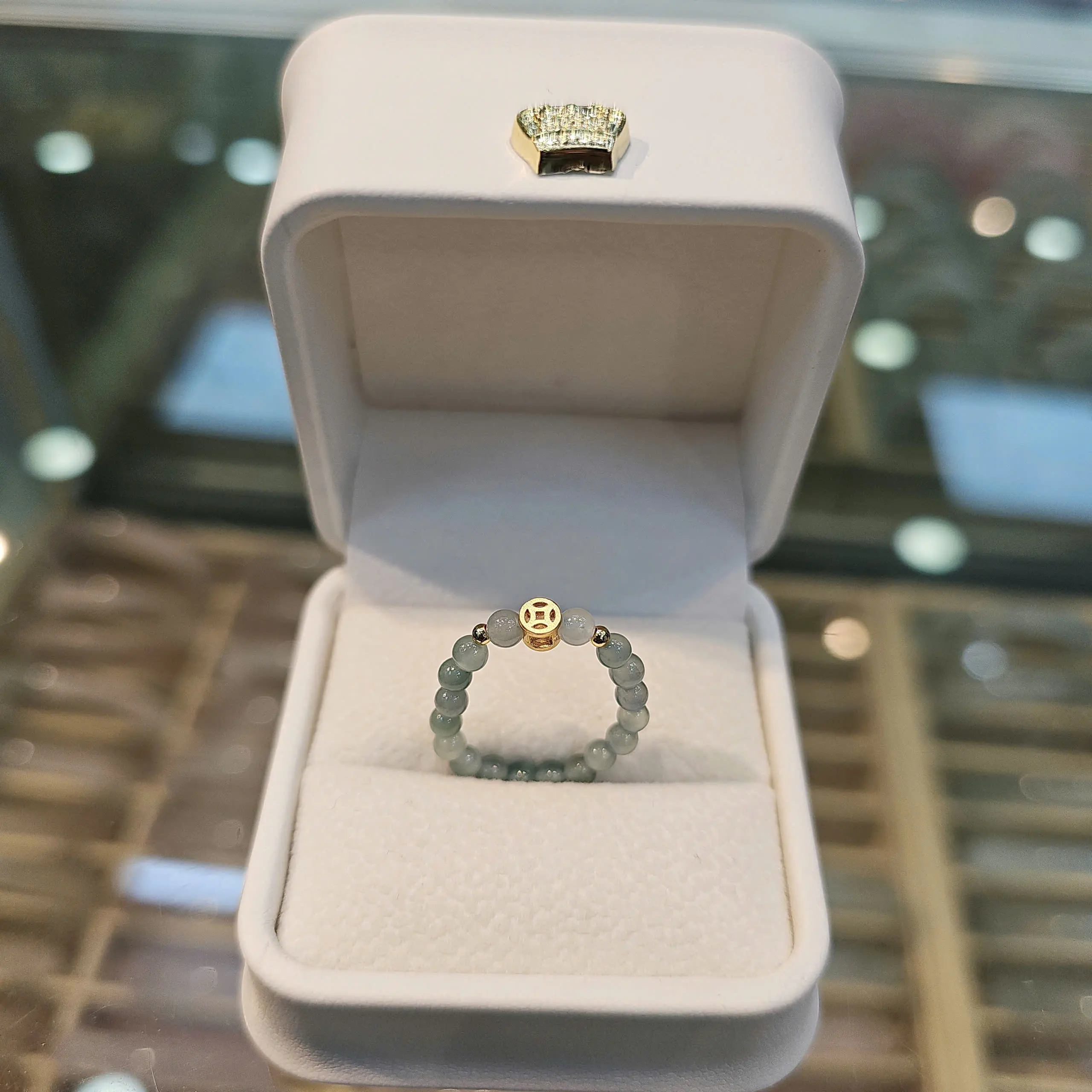 QMJ JEWELRY - N883 Nhẫn KT MẠ VÀ.NG ĐÁ PHỈ THÚY 2,5 LI ĐƠN GIẢN | BigBuy360 - bigbuy360.vn