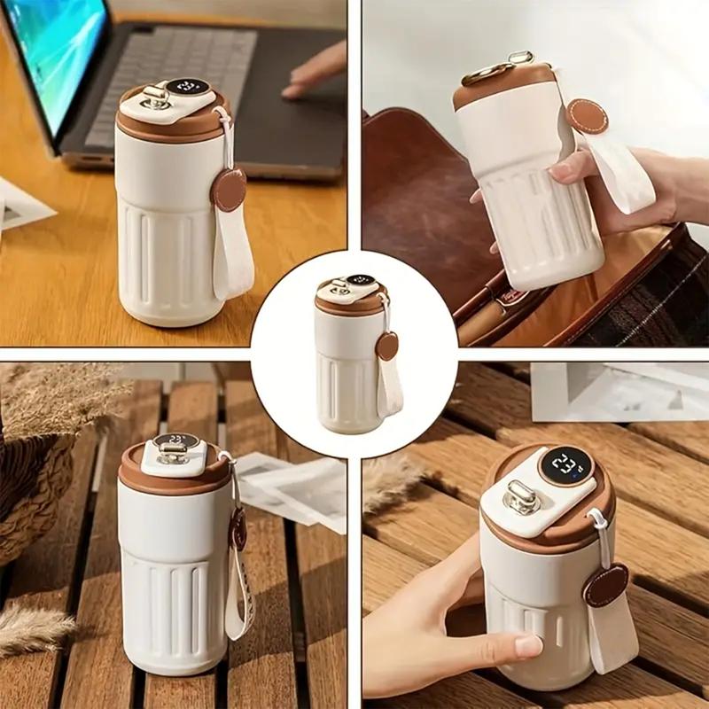 Màn hình kỹ thuật số thông minh Thermos Cup Màn hình nhiệt độ LED Cúp nhiệt bằng thép không gỉ Unisex Cốc di động 7