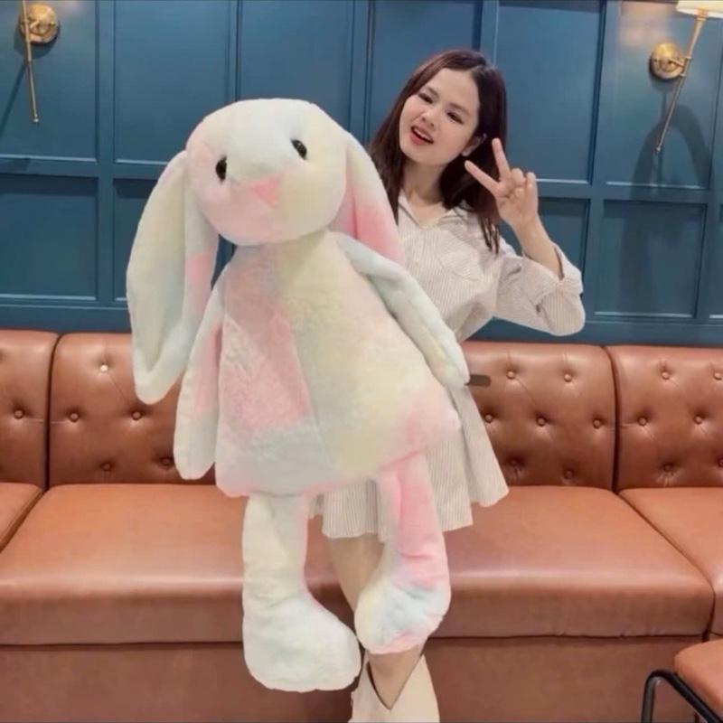 Gấu Bông Thỏ Jellycat Seiz 65cm . Có 4 màu hồng,xám ,trắng,loang 7 màu