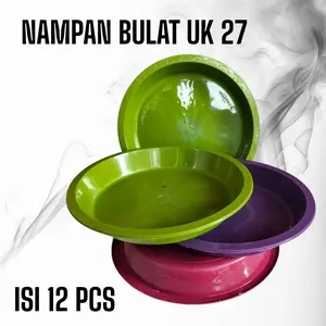 (isi 12 pcs) nampan plastik bulat ukuran 27 STB / nampan bulat / nampan makanan