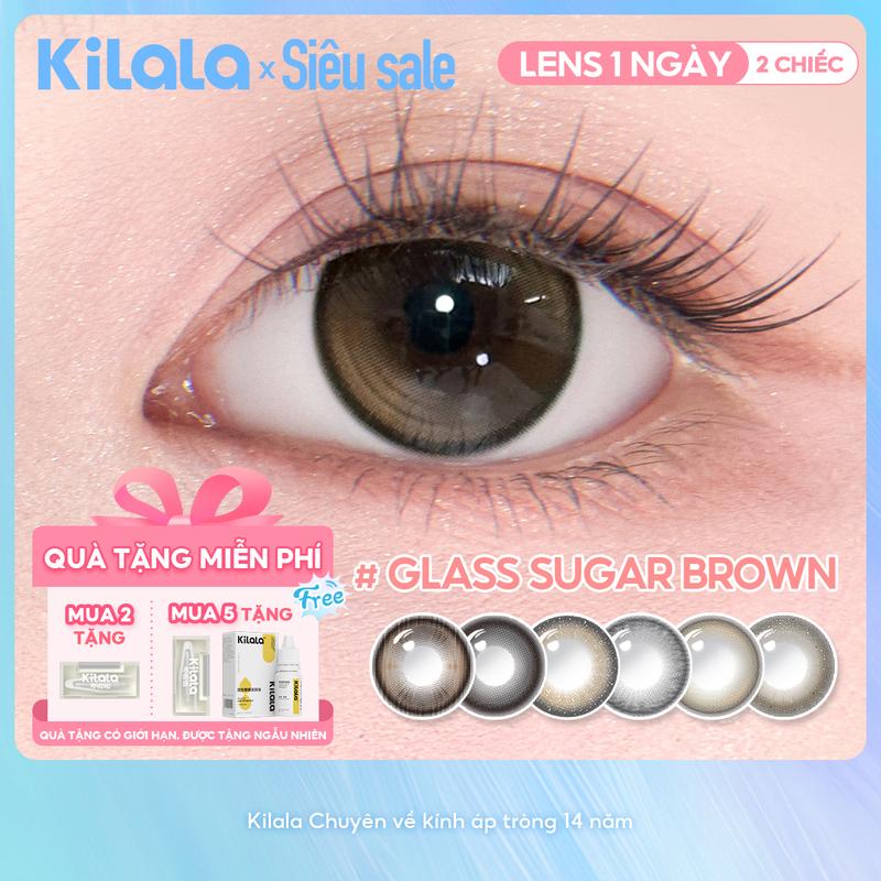 2 chiếc Kilala lens daily kính áp tròng 1 ngày DIA 4.5mm độ cận 0-7 lens êm mềm màu sắc tự nhiên thiết kế độc đáo chấp nhiều phong
