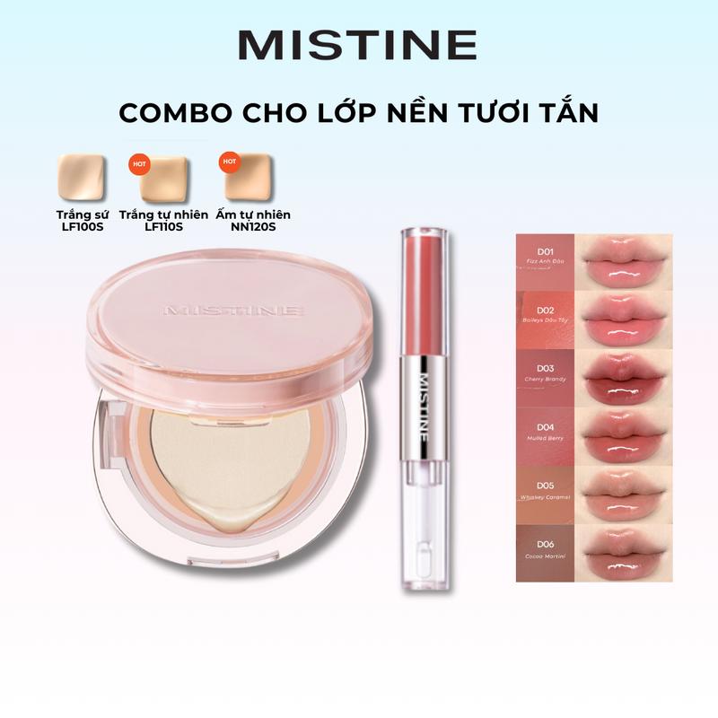 TUN PHẠM MISTINE COMBO Cushion Xiêm La + Son kem bóng 2 đầu