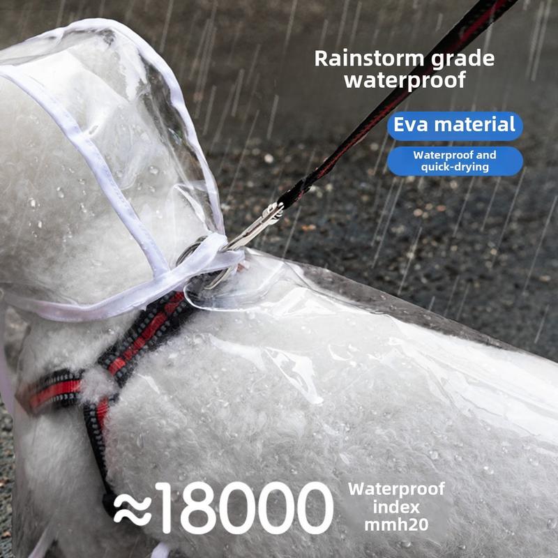 Transparent Waterproof Pet Raincoat Lightweight Windproof Cape Dog Walking Artifact Small and Medium-sized Dog Bichon Teddy 2