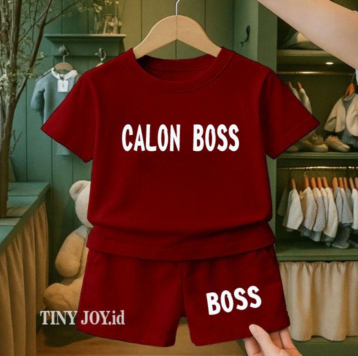 TINY JOY.id-SETELAN BAJU ANAK PEREMPUAN USIA 1-8 TAHUN / GAMBAR CALON BOSS / BAHAN KATUN COMBED PREMIUM /SETELAN FASHION ANAK / SETELAN CELANA PENDEK DISTRO / KAOS ANAK MURAH / SETELAN BAJU ANAK LAKI LAKI KEKINIAN NYAMAN