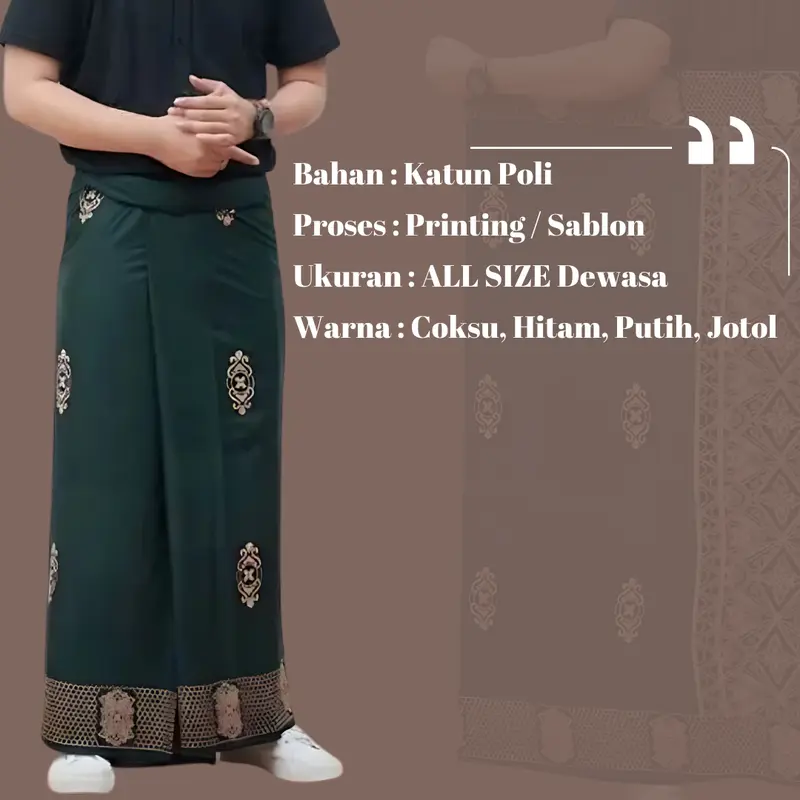 TERLARIS - Sarung Paket 100rb dapat 3 Pcs Untuk Pria Dewasa, Grosir & Eceran Motif Sarwon Muslim Dewasa Santri Pekalongan Katun 6
