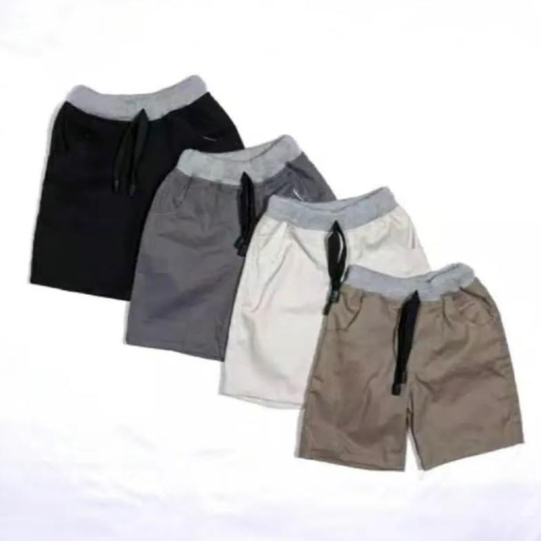 NAYOMI OFFICIAL • Paket 100rb dapat 10pcs || celana pendek anak unisex pria wanita usia 3-10tahun fashion chinos POLOS harian pinggang karet melar bahan katun nyaman adem 0