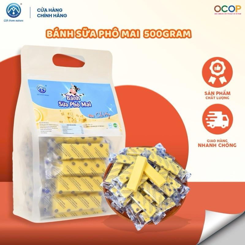 Bánh sữa phô mai ba vì túi 500g Món quà ngọt ngào cho những người bạn yêu thương SỮA CHỊ VÀNG OFFICAL Ăn Vặt Food