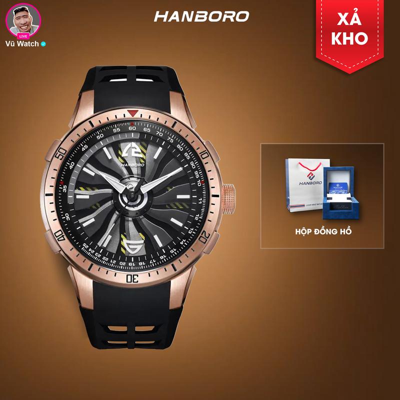 Đồng Hồ Cơ HANBORO [3335] 9206 Mặt Xoay Chính Hãng 2050