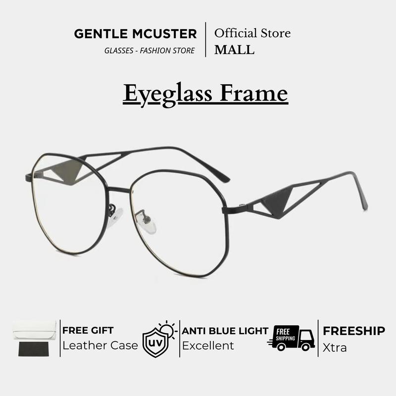 Gọng Kính Không Cần Trang Điểm, Chất Liệu Lụa Vàng, Thiết Kế Đa Giác, Họa Tiết Cao Cấp Thích Hợp Cho Khuôn Mặt Hình Vuông Và Tròn, Dáng Ôm, Phong Cách Châu Âu Và Mỹ, Có Độ Cận Thị, Chống Ánh Sáng Xanh, YD10 8808 Hoa Women