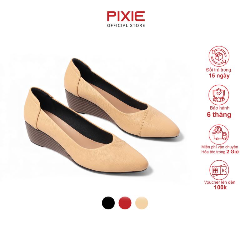  Giày Búp Bê Đế Xuồng Da Thật Mũi Nhọn Pixie X783 