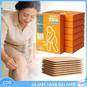 6pcs knee heat body warmer patch Tempelan Terapi Panas Mengurangi nyeri dan pembengkakan pada lutut