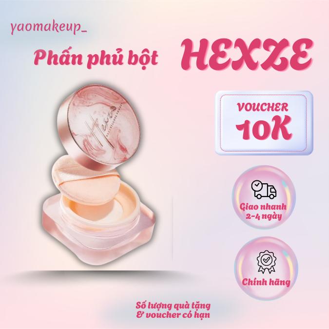   TẶNG QUÀ NGẪU NHIÊN  Phấn phủ bột mỏng nhẹ HEXZE kiềm dầu chống thấm nước giữ lớp trang điểm lên tới 12h 