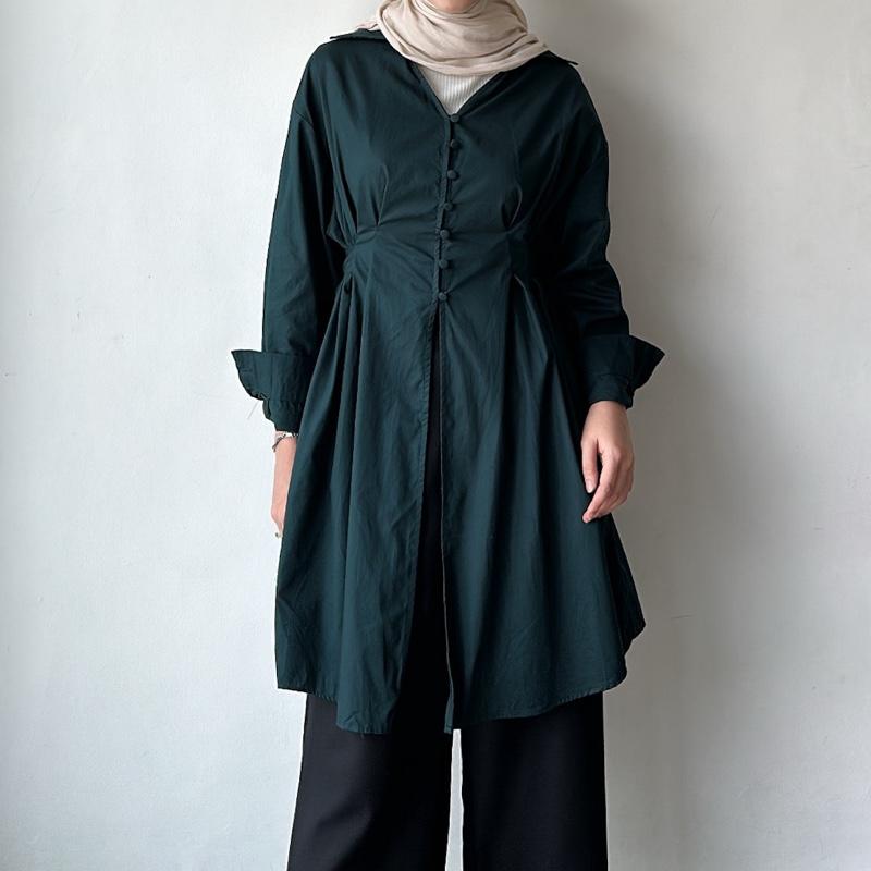 Product Introduction of TUNIK (VIOR) by Leody || Kode 672 Kemeja Poplin Long Shirt Wanita Panjang 24
