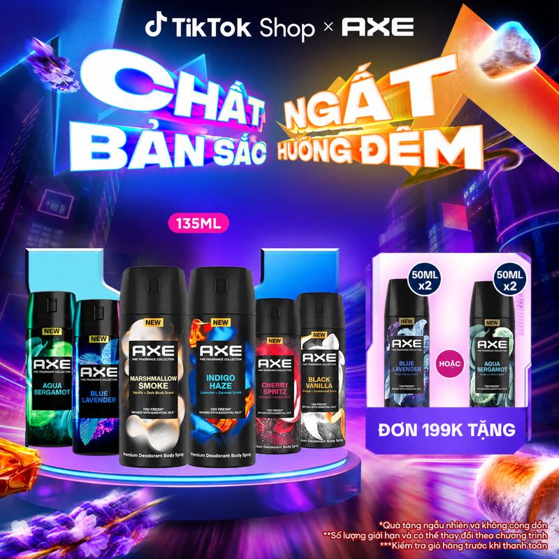 Xịt thơm nước hoa cao cấp AXE 135ml, Fine Fragrance mist lưu hương tinh tế và hỗ trợ khử mùi lên tới 72h