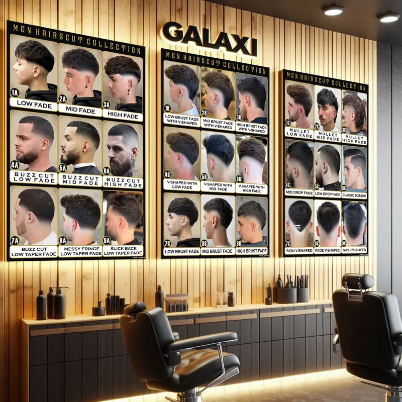 Poster Model Rambut Pria Terbaru Pangkas Rambut, Barber Shop, Salon 3