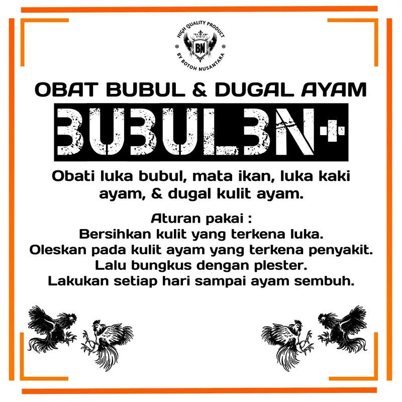 Obat ayam bubul BUBULBN+ --> obat bubul kaki ayam berupa salep bubulan & mata ikan 1