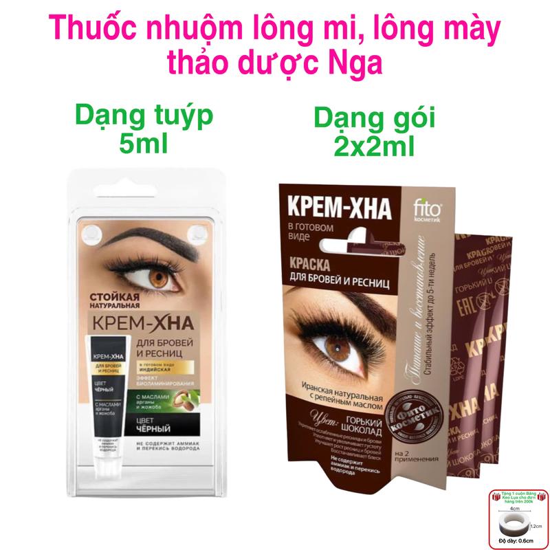  Thuốc phủ đen phủ nâu mi nhuộm mi KPEM-XHA xài ngay không cần pha thuốc hàng Nga cao cấp 
