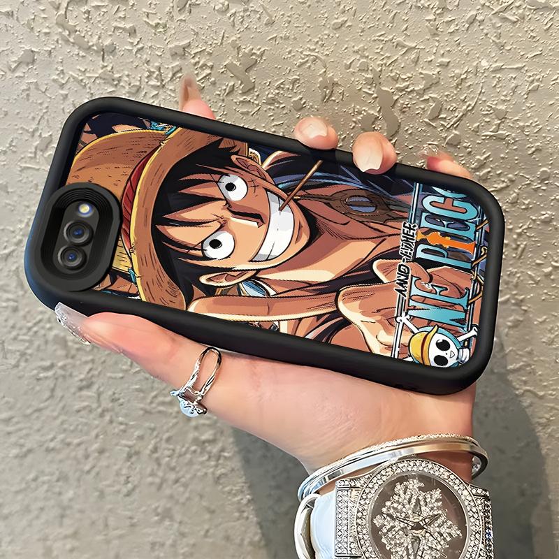 Casing Hp Untuk OPPO A5 A3s A12E Realme C1 Case pola Anime Luffy pelindung Kesing silikon Cesing Softcase kasing pria keren 0