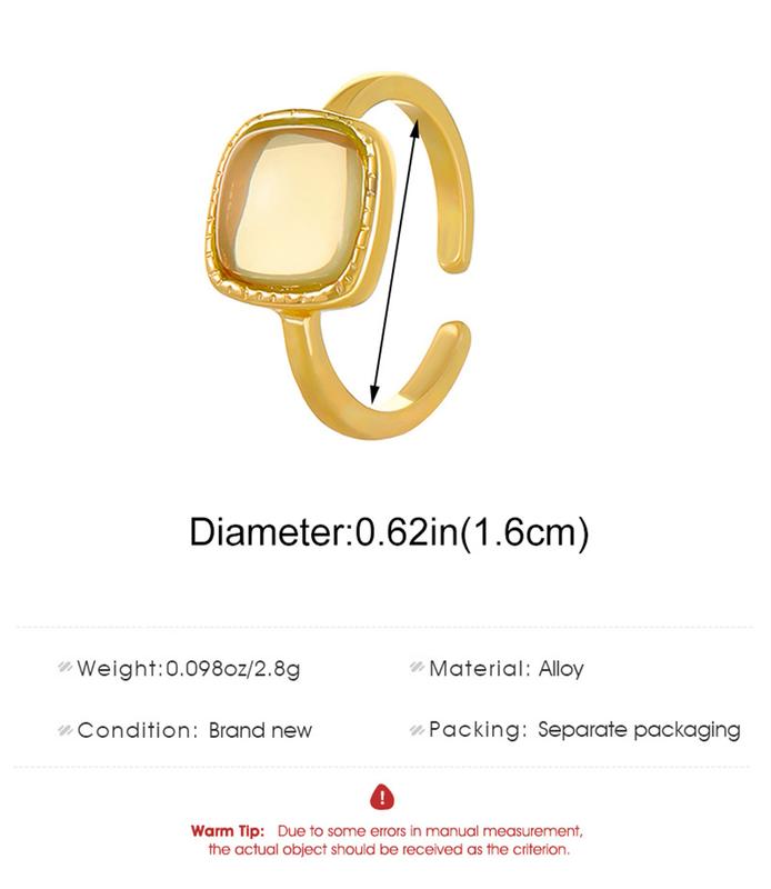 Product Introduction of Cincin zamrud retro untuk wanita, cincin jari telunjuk kiub Jed tiruan ringkas, cincin fesyen wanita yang indah, cincin terbuka boleh laras kreatif 26