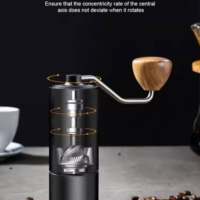 Premium hand coffee grinder full aluminium stainles steel burrs