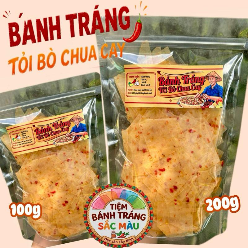 BÁNH TRÁNG LÁ BÒ TỎI CHUA CAY -ĂN VẶT NHÀ BƠ BÉO