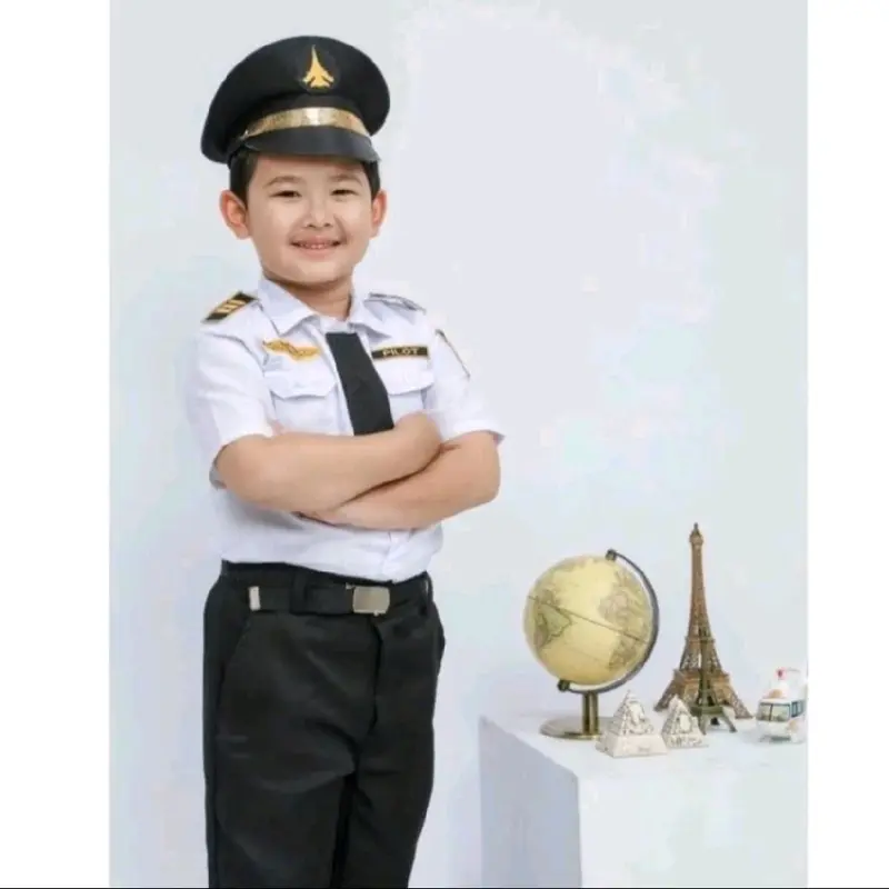 Baju Seragam Pilot Anak Sekolah TK/PAUD Laki-laki/Perempuan Terbaru - Fashion 1