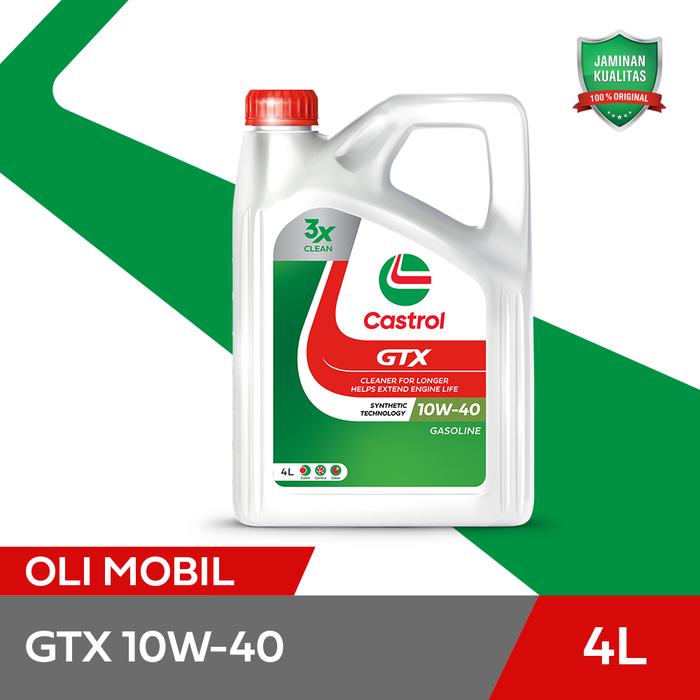 Gambar Oli Mesin Mobil Castrol GTX 10W-40 (4L) dari Castrol Indonesia Kota Administrasi Jakarta Timur Tokopedia