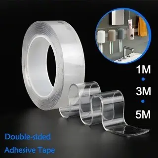 Selotip Magic Tape Transparan Bisa Dicuci Double Tape Bening 4