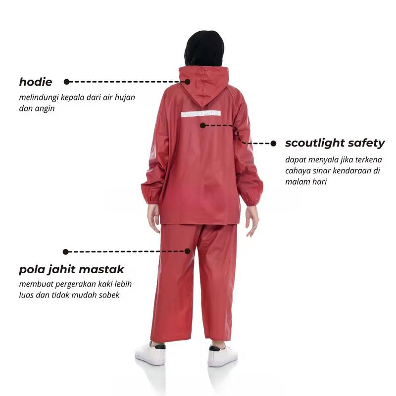 Product Introduction of JAS HUJAN DEWASA PRIA WANITA TEBAL MANTEL HUJAN UNISEX BAHAN PREMIUM KUAT Setelan Biru Merah Hijau 63