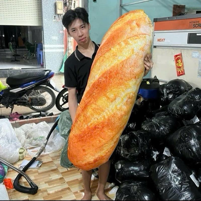 Gấu bông bánh mì 3D siêu nét 60cm 85cm 1m3
