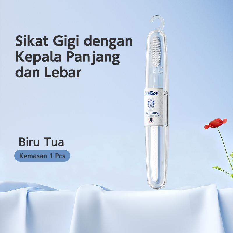 Sikat Gigi Dengan Kepala Panjang dan Lebar Ideal untuk Bepergian Pembersihan Cepat Lembut Seperti Kapas untuk Melindungi Gusi  toothbrush sikat gigi travel kit
