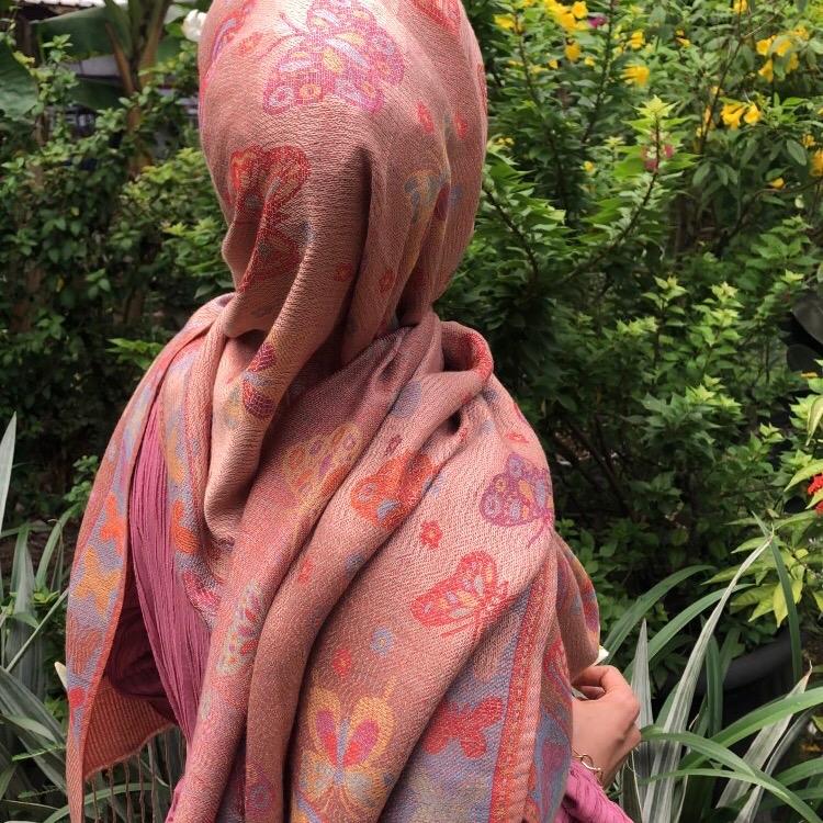 Hijab Pashmina Cashmere motif Butterfly 8