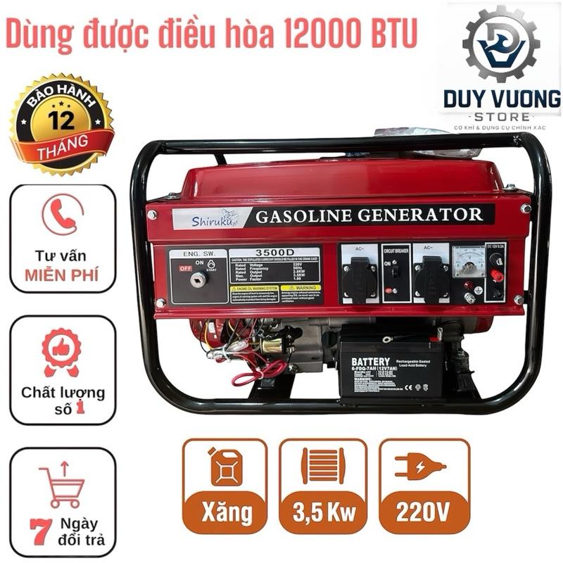  Shiruku Máy Phát Điện 4 Thì Chạy Xăng 3,5 Kw Dùng Được Điều Hòa Bảo Hành 12 Tháng Công Suất Mạnh Mẽ Tiện Lợi Di Chuyển 
