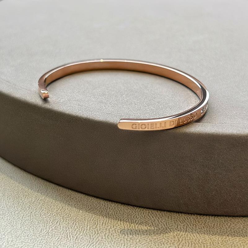 ELENKA - Vòng Tay Mạ Vàng 18K, Đính Viền Đá Zircon, Thiết Kế Đá Nhỏ 3