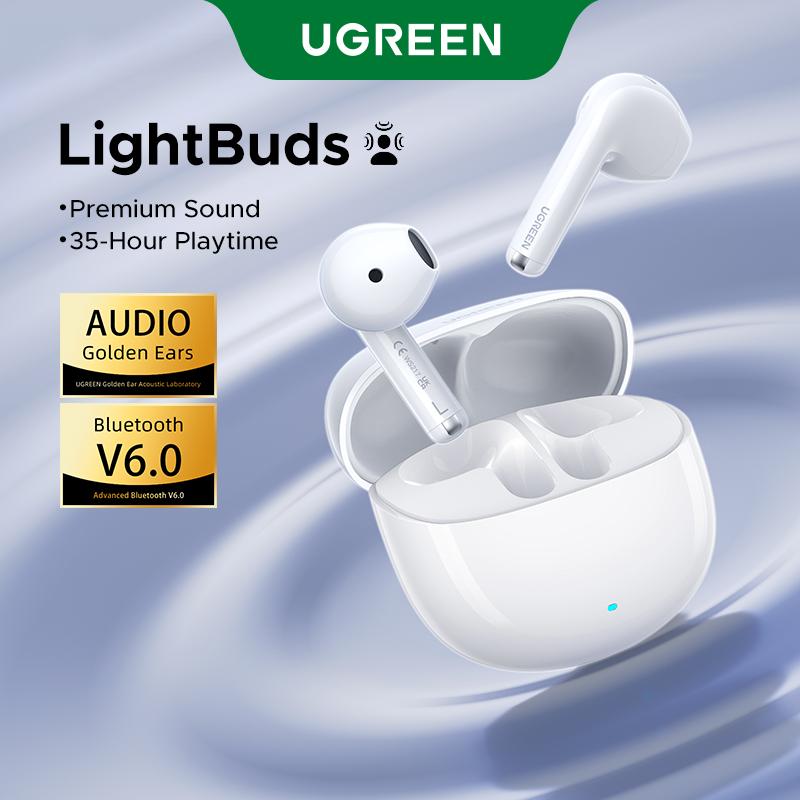 UGREEN HiTune Lightbuds, Tai Nghe Bluetooth 6.0, Earbuds Không Dây Kèm Hộp Sạc, Chống Ồn, Chống Nước IPX5, Kết Nối 2 Thiết Bị, Compatible with iPhone, Samsung, Huawei, Xiaomi, UGREEN, SKU: 65876