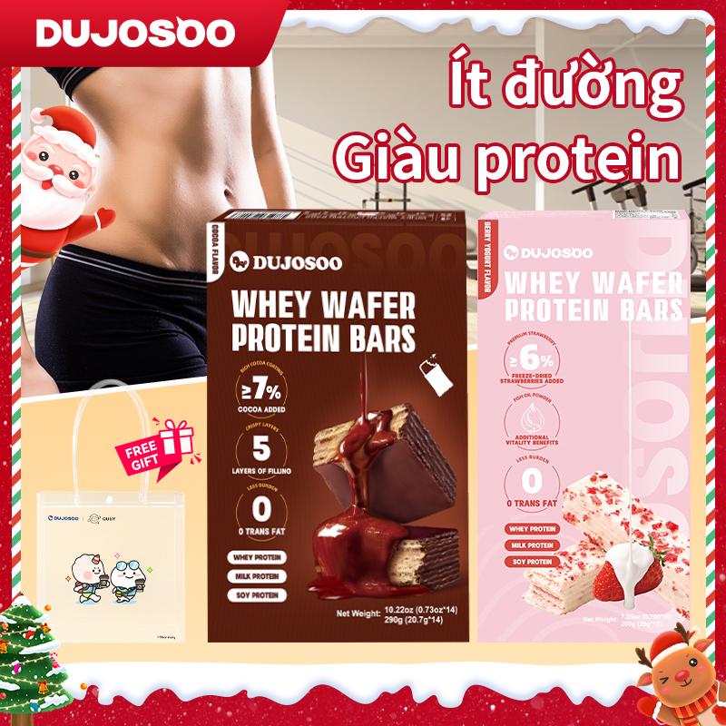 Thanh Protein Wafer Whey DUJOSOO Hương Vị Sữa Chua Quả Mọng 200g 20g * 10 Túi Thêm Dâu Tây Khô Đông Lạnh Protein Cao Đồ Ăn Nhẹ Thay Thế Bữa Ăn Bữa Sáng Bổ Dưỡng Món Ăn Văn Phòng Tốt Cho Sức Khỏe Hoàn Hảo Cho Thể Dục Và Tập Luyện 6393