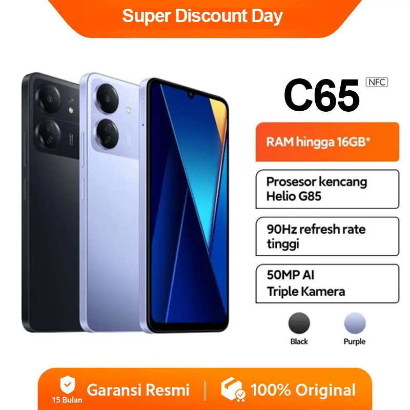 Smartphone  Seri C65 - Jaringan Terbaik, Bluetooth, Radio, Led & Kamera - Camera 0