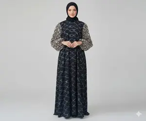 Gamis Gaun Abaya Kaftan Daster Terbaru Kekinian Lebaran Rayon Hana By Leamore Butik