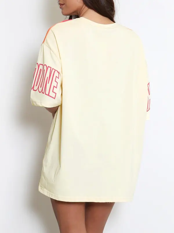 Women's Letter Print Round Neck Tee, Street Fashion Casual Half Sleeve T-shirt for Daily Holiday Vacation Outdoor Wear, Ladies Clothes for Summer, Top, Summer Tops 1