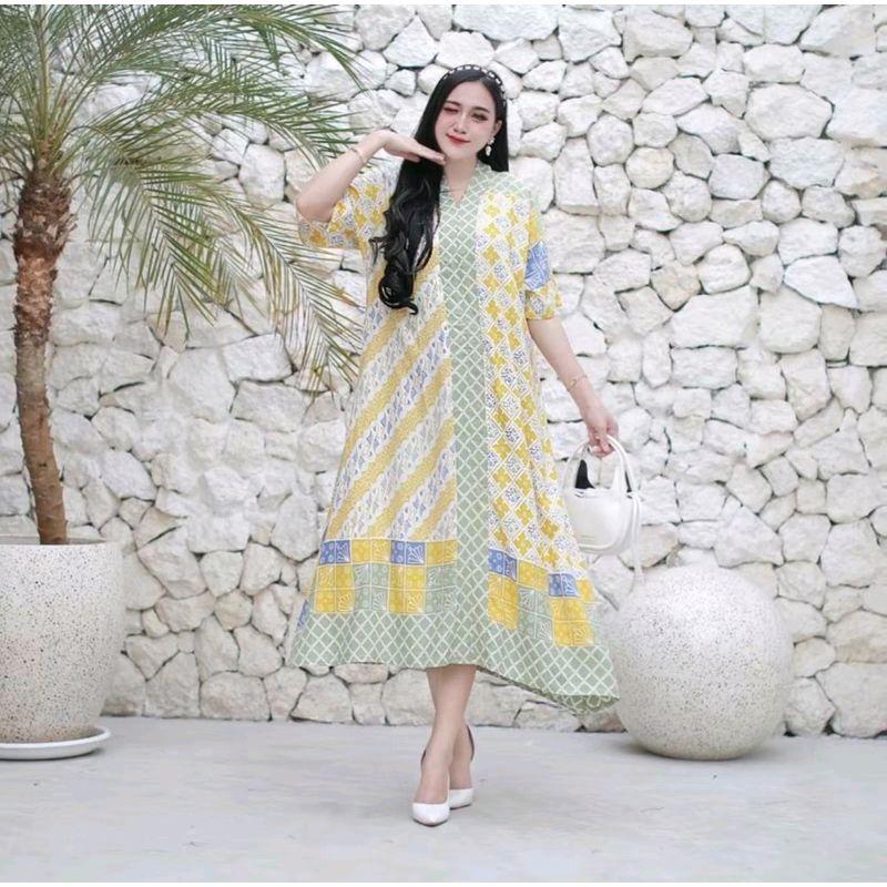 Daster ziggy belbon Ld 120 PJ 110 bahan rayon  super premium Dress Wanita Busui 3