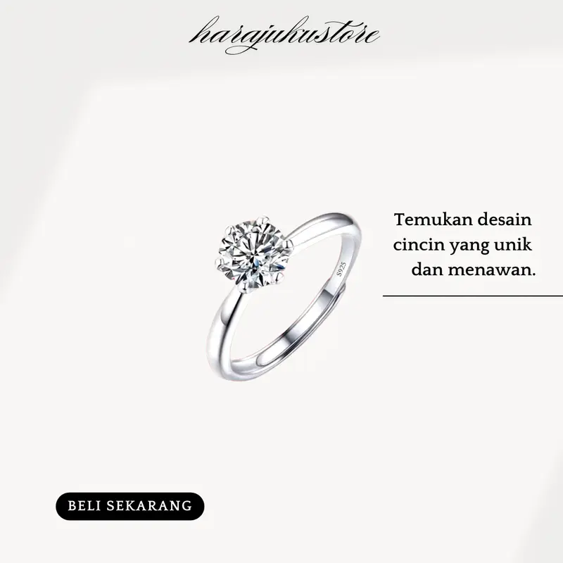 HARAJUKU cincin wanita moissanite KOREANSTYLE adjustable HIGH PREMIUM/ANTI KARAT (BISA COD) 8