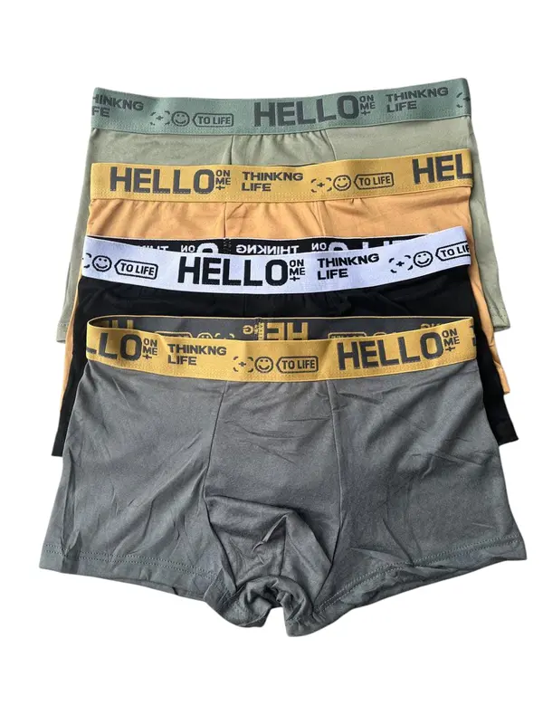 Foto 3-6PCS-BOXER PRIA DEWASA, BAHAN KATUN ADEM,SIZE L-XL-XXL-XXXL Cowok Karet Pendek Kotak Motifthumb3